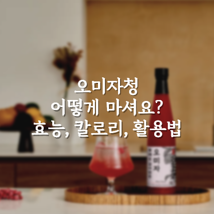 오미자청 어떻게 마셔요? 효능, 칼로리, 활용방법, 보관방법까지