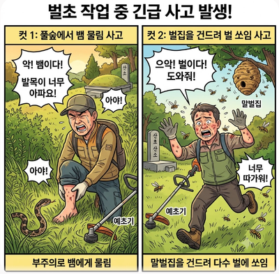 타지역 벌초·등산 중 뱀에 물리거나 벌에 쏘였다면? 지자체 시민안전보험 타지역 사고 보장 ....