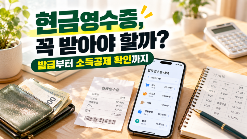 현금영수증 발급 꼭 해야 할까? 소득공제부터 발급 방법과 확인법까지