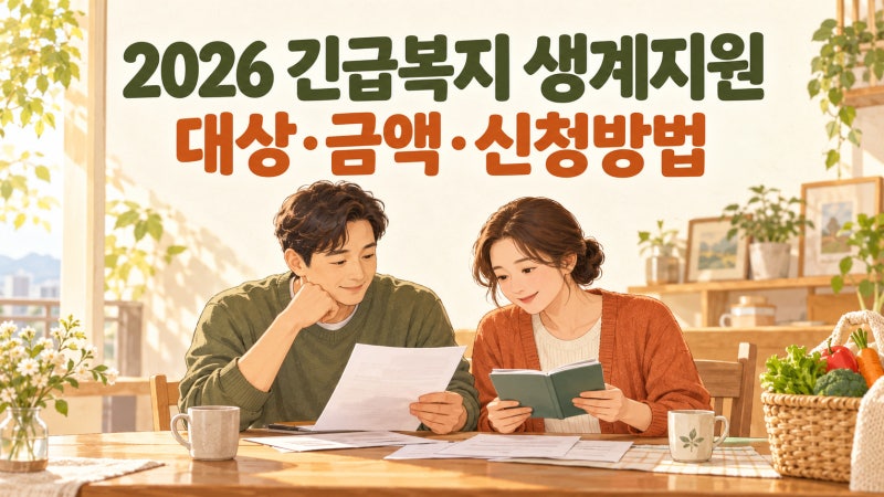 2026 긴급복지 생계지원금｜가구별 금액·신청조건, 자영업자도 받을 수 있을까?