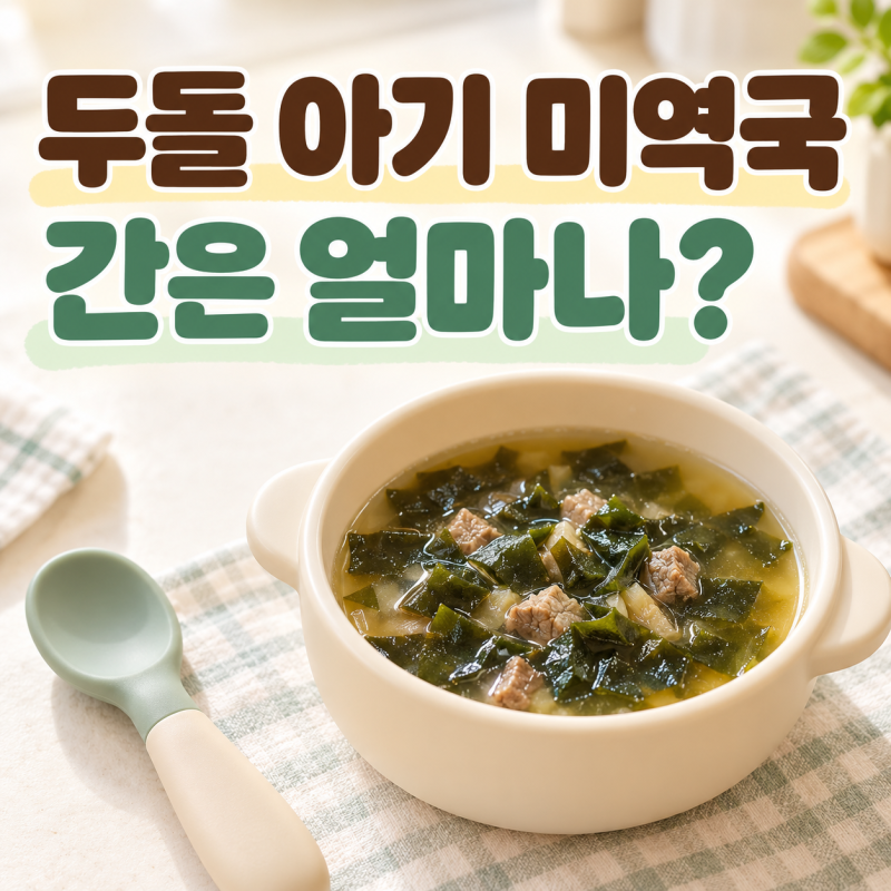 두돌 아기 미역국, 간은 얼마나? 냄비 하나 초간단 레시피