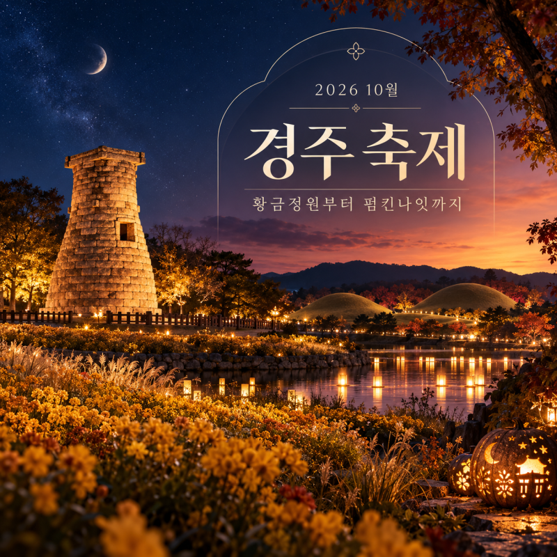 2026년 10월 경주 축제 일정 총정리｜첨성대 황금정원 할로윈 펌킨나잇까지 경주 가볼만한곳