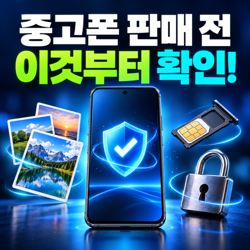 핸드폰 중고 판매 전 해야 할 일｜사진 백업·계정 해제·초기화 순서