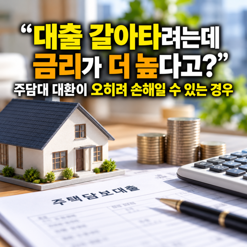 “대출 갈아타려는데 금리가 더 높다고?” 주담대 대환이 오히려 손해일 수 있는 경우