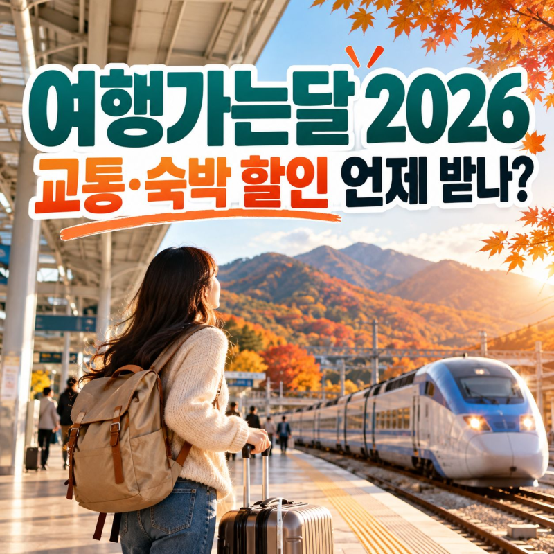 여행가는달 2026, 교통·숙박 할인은 언제 어디서 받나?