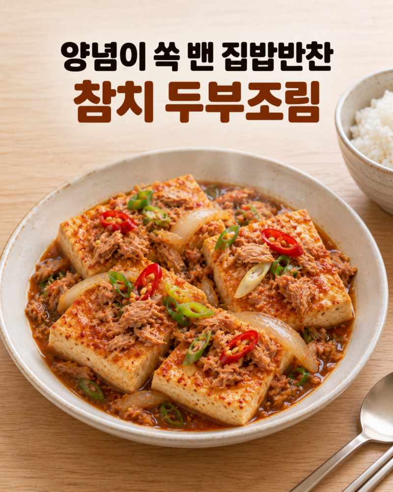 양념이 밥도둑 참치 두부조림 만드는 법! 간단한 뚝딱 집밥반찬