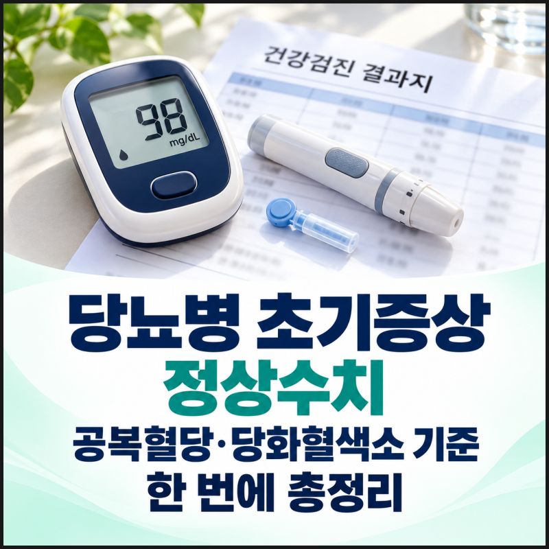 당뇨병 초기증상 정상수치 공복혈당·당화혈색소 기준 한 번에 총정리