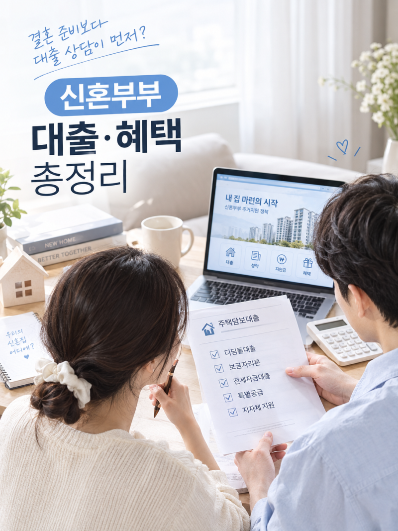신혼부부 대출잔액 중앙값 1억7900만원, 디딤돌·보금자리론 조건 총정리