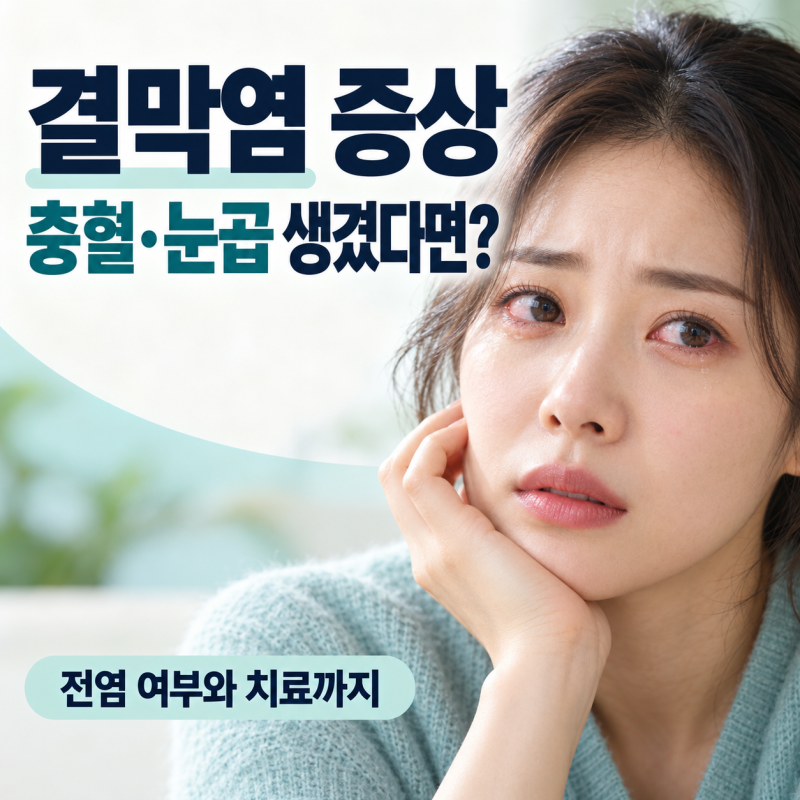 결막염 증상, 눈 충혈·눈곱 생겼다면? 전염 여부와 치료까지