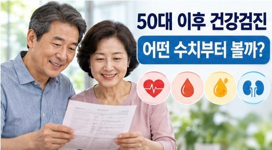 50대 이후 건강검진 수치, 무엇부터 봐야 할까｜혈압·혈당·콜레스테롤·간·신장 기능