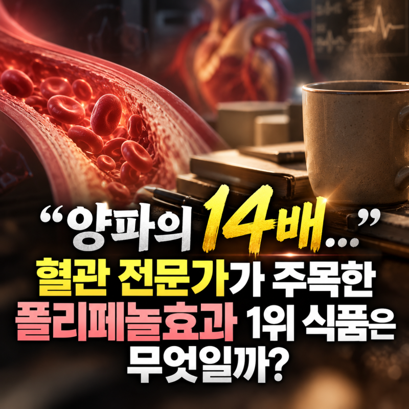 "양파의 14배..." 혈관 전문가가 주목한 폴리페놀효과 1위 식품은 무엇일까?