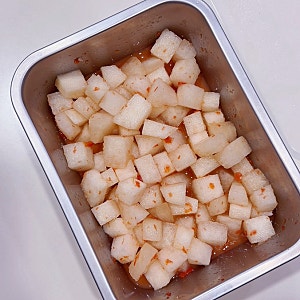아기 깍두기 배 깍두기 만들기 :) 안 매운 파프리카 깍두기