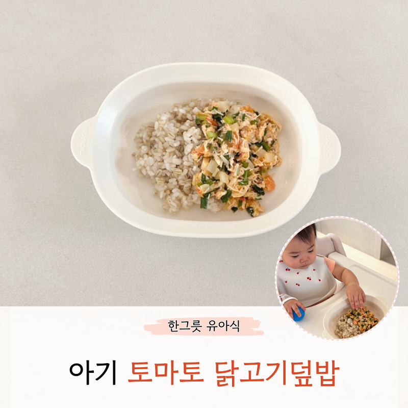 아기 토마토 닭고기덮밥 만들기 돌아기 아침 한그릇 유아식