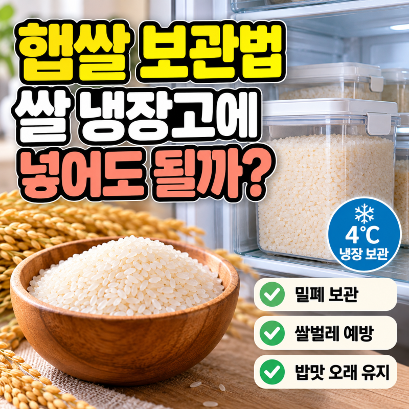 햅쌀 보관법, 쌀 냉장고에 넣어도 될까? 4℃ 밀폐 보관과 쌀벌레 예방법