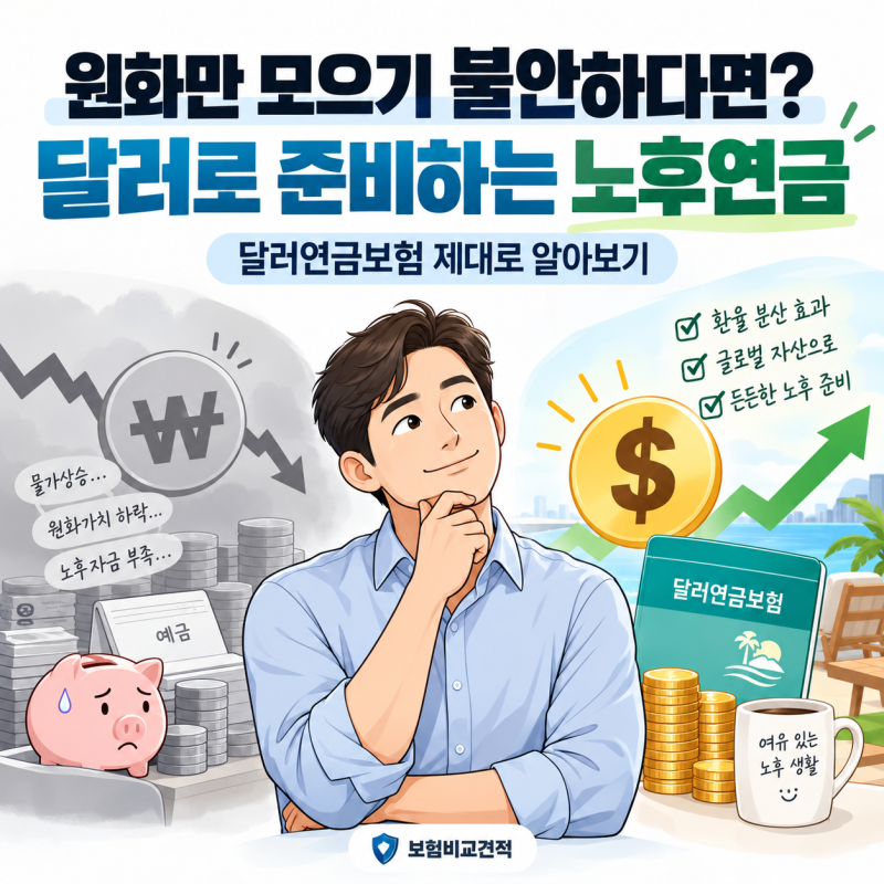 달러연금보험, 원화만 모으기 불안하다면? 달러로 노후자금 준비하는 방법