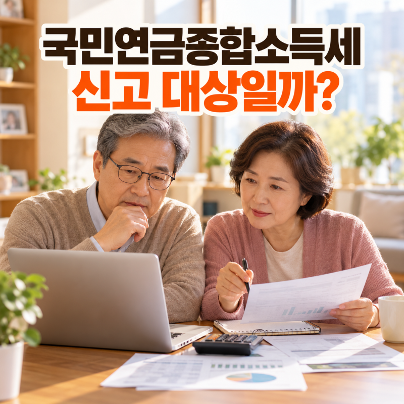 국민연금종합소득세 신고 대상일까? 연금 받을 때 세금 계산 구조