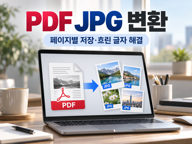 PDF JPG 변환 방법｜페이지별 저장·흐린 글자 해결