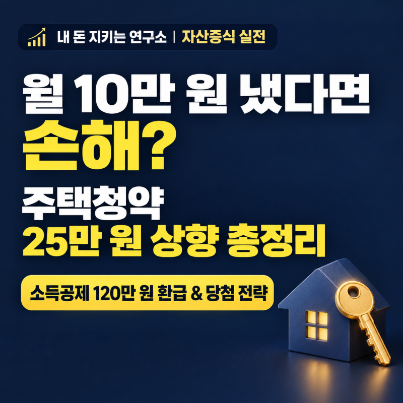 주택청약 25만원 상향 알려주세요, 월 납입 인정 한도 변경과 연말정산 소득공제 120만 원 꿀....