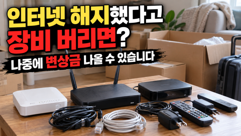 인터넷 해지했다고 모뎀·셋톱 버리면? 나중에 장비변상금 맞을 수 있습니다