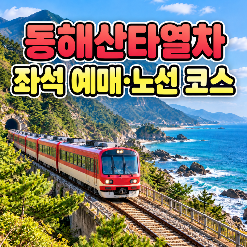 동해산타열차 좌석 예매 방법과 노선도 여행 코스