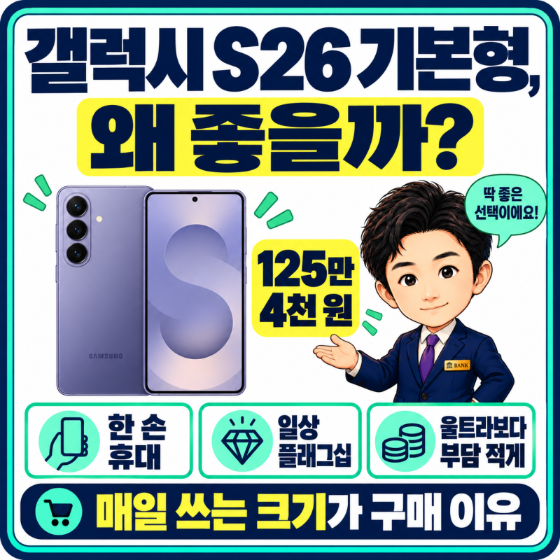 갤럭시 S26, 울트라 대신 기본형을 고를 사람