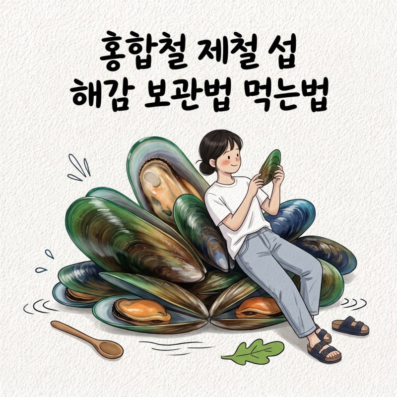해감한다고 반나절 담가 다 죽음 홍합철 제철 섭 해감 보관법 먹는법