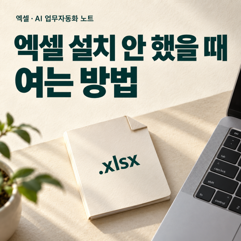 엑셀뷰어 없이 xlsx 파일 여는 무료 방법 3가지