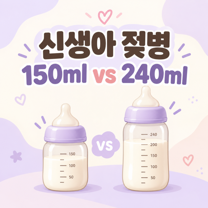헤겐 젖병 150ml 240ml 몇 개 준비할까요? 신생아 용량 고르는 법