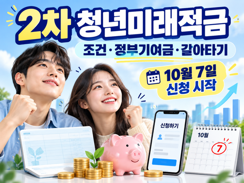 “10월 7일부터 신청” 2차 청년미래적금 조건·정부 기여금·갈아타기 총정리