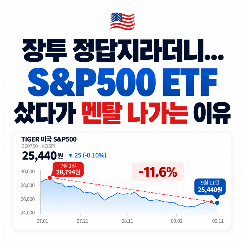 “장투 정답지라더니…” S&P 500 ETF 샀다가 멘탈 나가는 이유