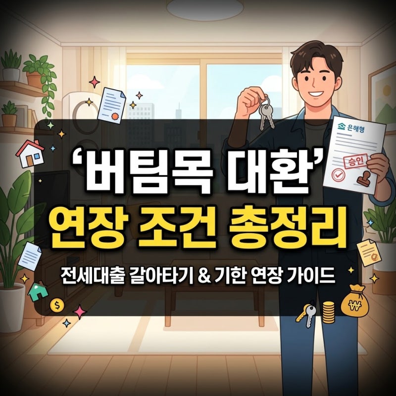 버팀목 전세자금대출 대환 조건 연장 및 청년 가구 소득 완벽 가이드