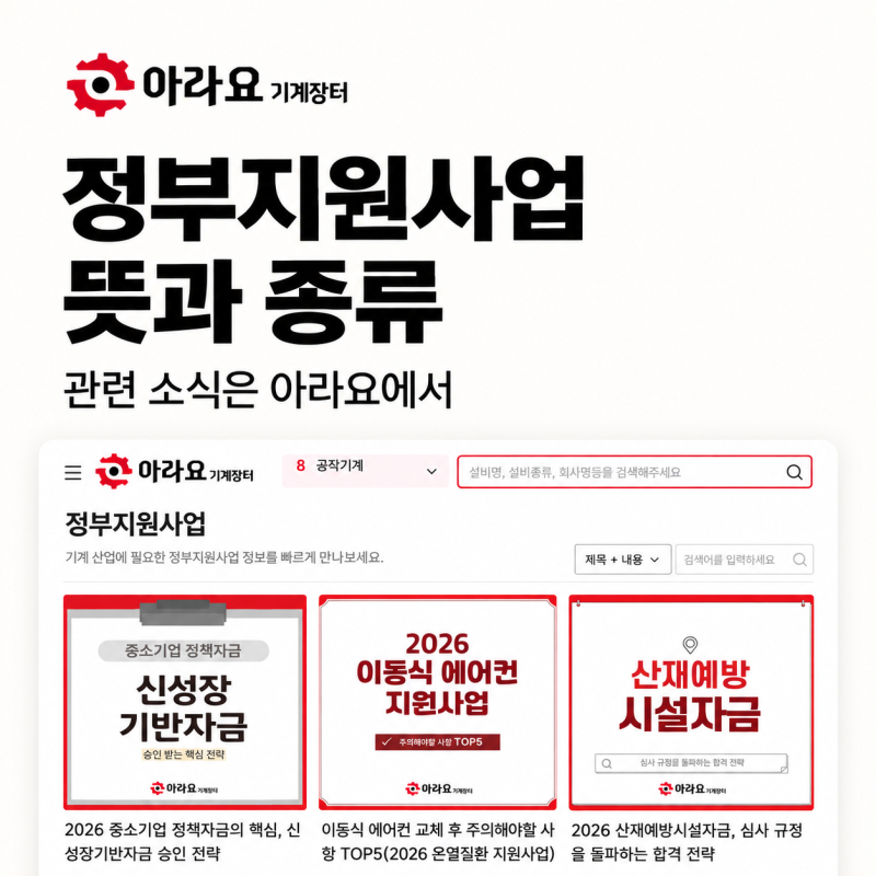 정부지원사업 뜻과 종류, 아라요에서 관련 소식 확인하기