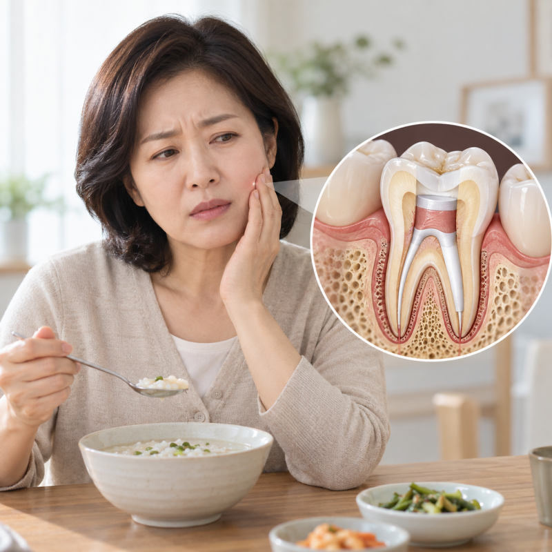 신경치료했는데 씹을 때 아직 아파요, 치료 후 치아가 묵직한 이유는 무엇일까요?