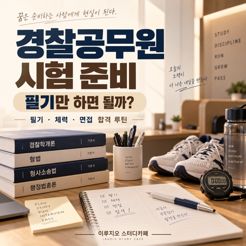 [일산 스터디카페] 경찰공무원 시험 준비｜필기만 하면 될까? 체력·면접까지 챙기는 합격 루....
