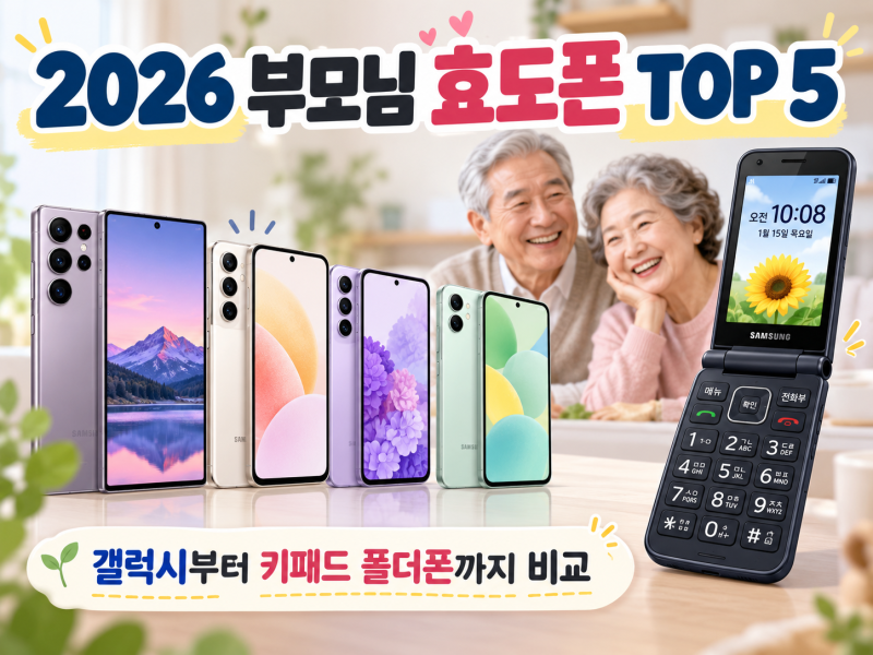 2026 부모님 효도폰 추천 TOP 5