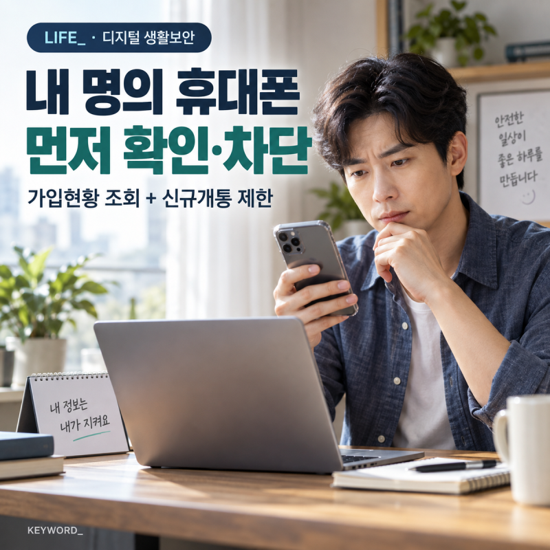 휴대폰 명의도용 막는 법｜내 명의 회선 조회부터 신규개통 제한까지