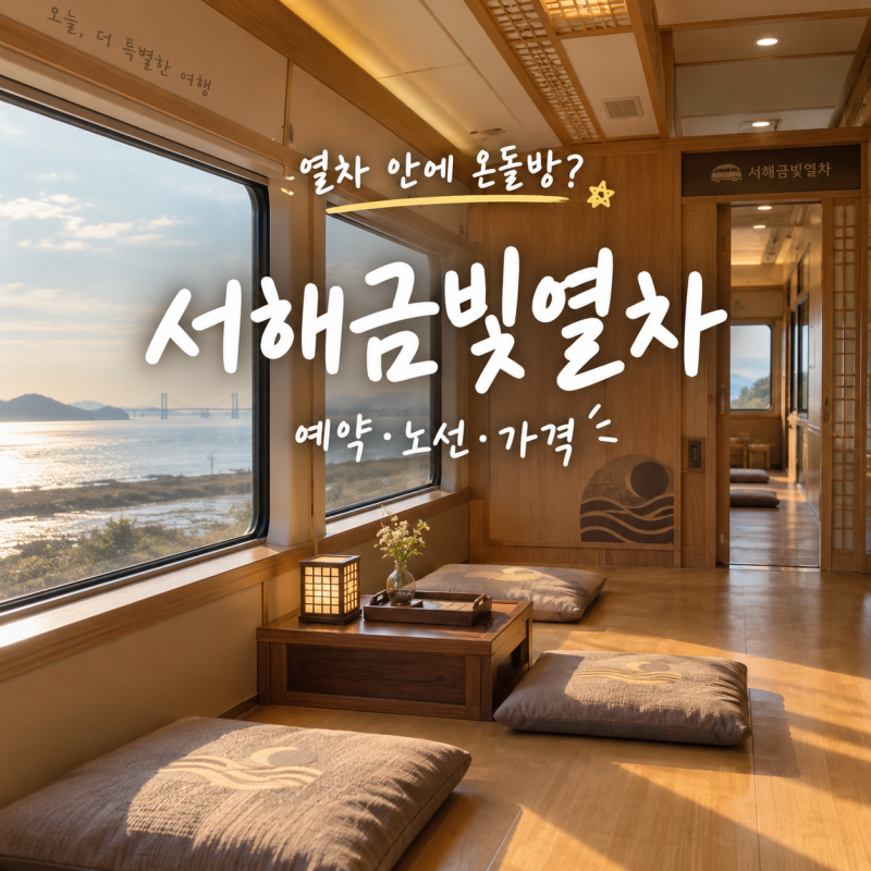'열차 안에 온돌방이 있다고?' 서해금빛열차 예약 노선 가격