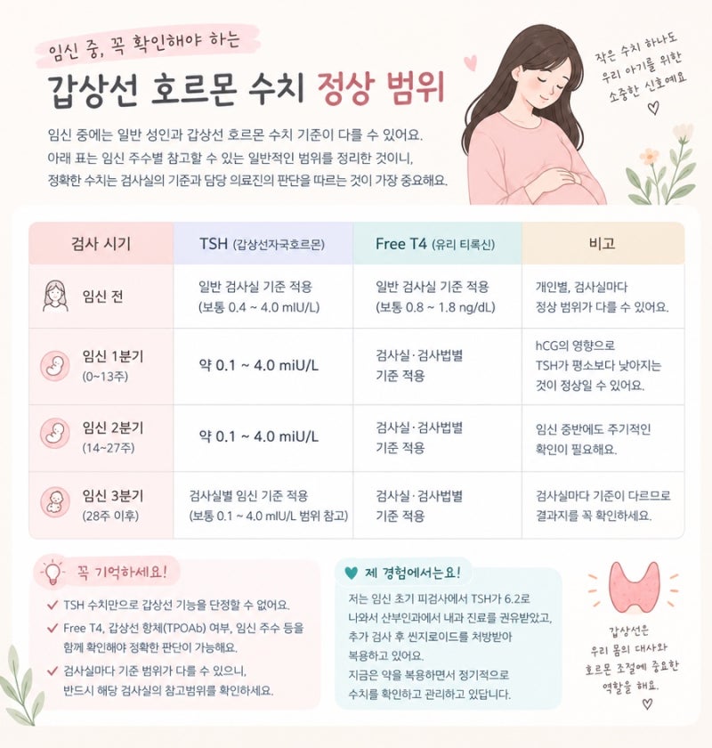임신 초기 피검사에서 TSH 6.2가 나왔다｜갑상선 호르몬 검사와 내과 진료 후기 / 전주복음연....