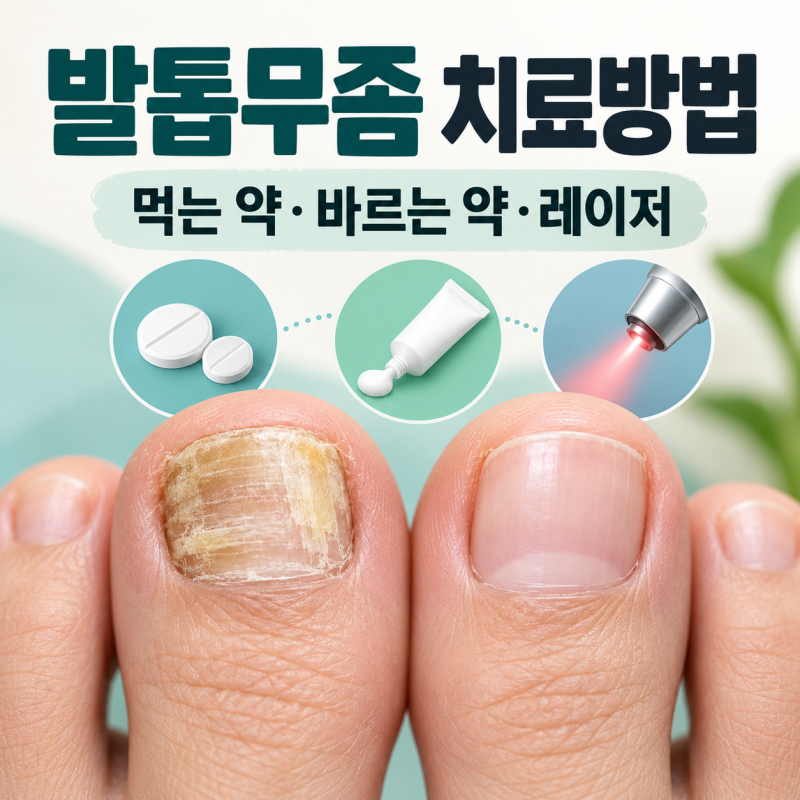발톱무좀 치료방법 총정리, 먹는 약·바르는 약·레이저, 무엇이 다를까?