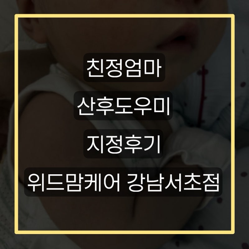 친정엄마 산후도우미 지정 후기｜위드맘케어 강남서초 15일 이용 솔직후기