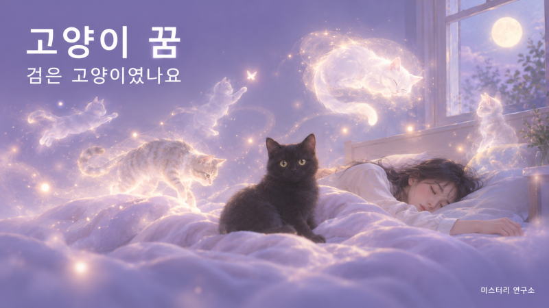 고양이 꿈 해몽, 검은 고양이였는지가 첫 갈림길입니다