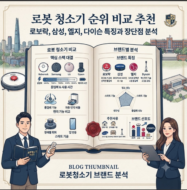 로봇 청소기 순위 비교 추천, 로보락, 삼성, 엘지, 드리미 특징과 장단점 분석