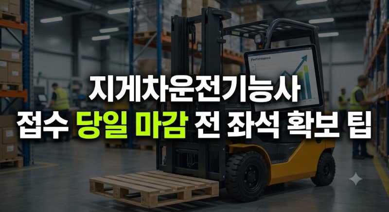 지게차운전기능사 시험 일정 및 큐넷 접수 방법: CBT 기출문제 공부법, 난이도 및 면허 발급 ....