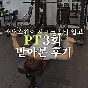 래딕스웨어 세미크롭티 입고 PT 3회 받아본 후기