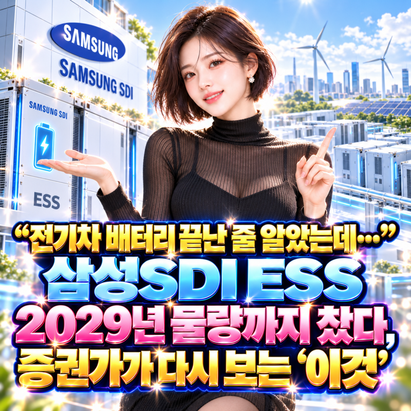 “전기차 배터리 끝난 줄 알았는데…” 삼성SDI ESS 2029년 물량까지 찼다, 증권가가 다시 보는 ....