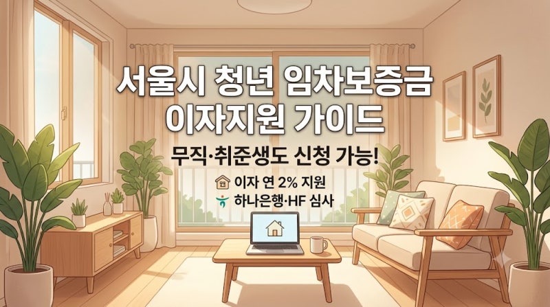 무직 청년도 1억 대출 가능할까? 서울시 청년 임차보증금 이자지원 신청 가이드