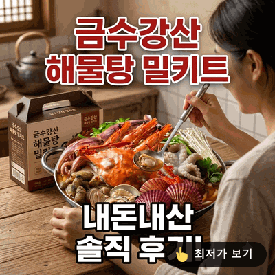 금수강산 해물탕 밀키트 내돈내산 솔직 후기
