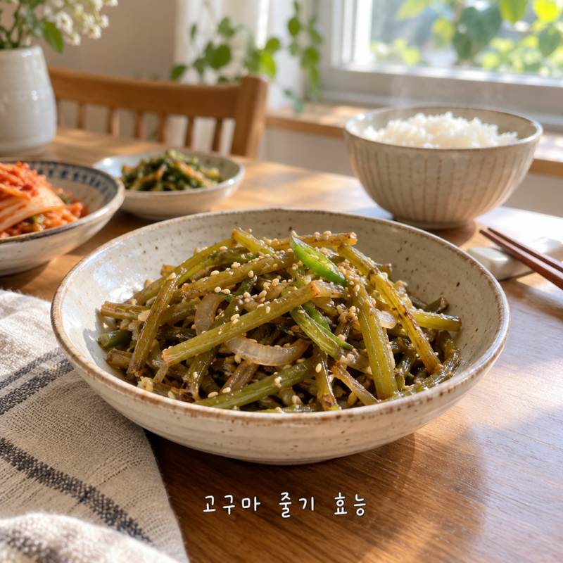 고구마 줄기 효능, 볶음 한 접시에 담긴 영양