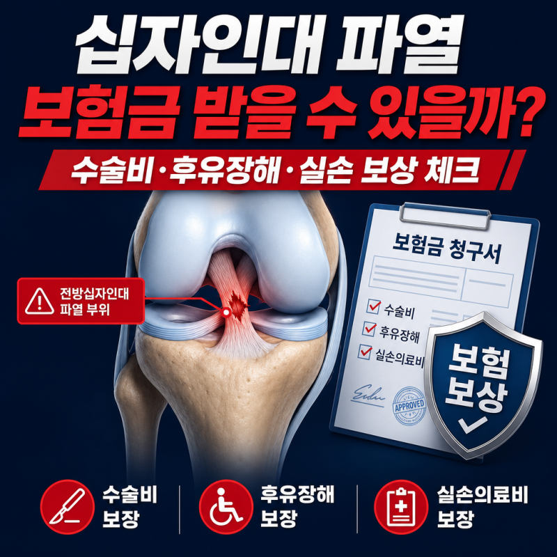 무릎에서 ‘뚝’ 소리 났다면 보험금 받을 수 있을까? 십자인대 파열 보험 보상 청구 방법