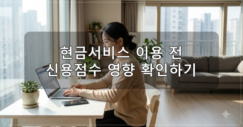 현금서비스 신용점수 영향과 사용 시 꼭 알아둘 핵심 기준